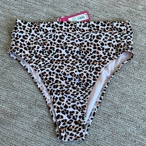 Target cheetah print high waisted bikini bottoms